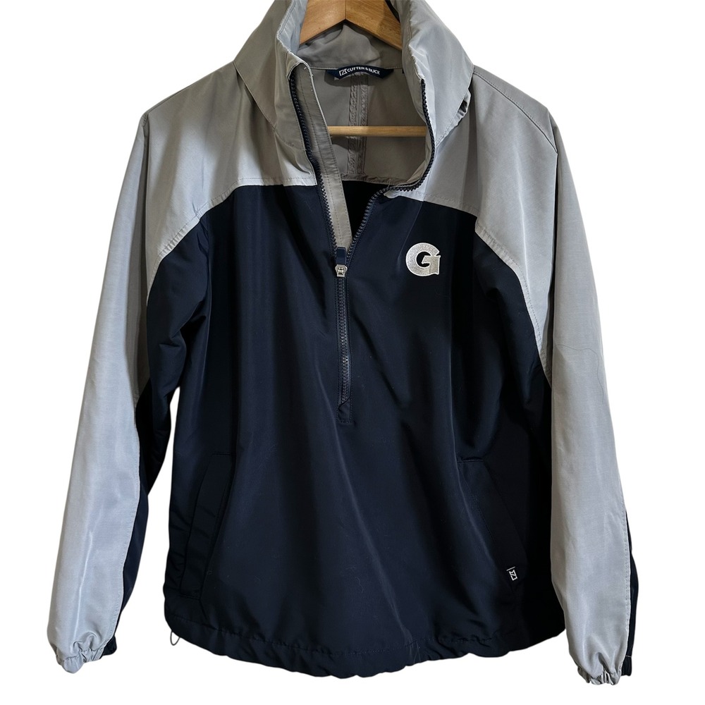 Cutter &‎ Buck Pullover Windbreaker Lightweight Jacket Gray Black S